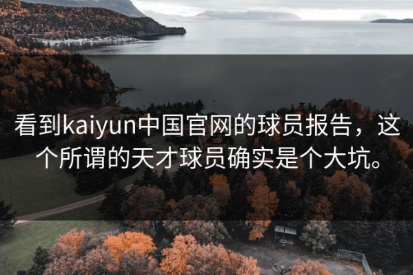 看到kaiyun中国官网的球员报告，这个所谓的天才球员确实是个大坑。