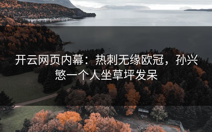 开云网页内幕：热刺无缘欧冠，孙兴慜一个人坐草坪发呆